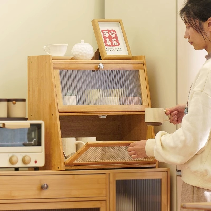 kitchen shelf /Cup Holder Wooden Cabinet /Tableware Storage Cabinet